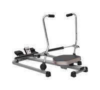 Rameur hydraulique Maison Double vérin avec écran LCD et Bras 360° | Machine à ramer,siège rembourré,repose-pieds antidérapants,charge 120kg pour fitness maison gym cardio entraînement