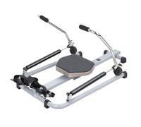 Rameur Hydraulique Pliable, Machine à Rame pour Musculation Maison, Appareil de Cardio Training avec Vérin et Moniteur LCD, Siège Confortable, Charge 120kg (Noir)