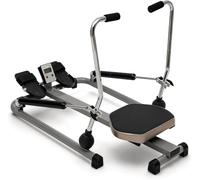 Rameur hydraulique pour la maison, rameur de fitness avec résistance réglable et écran LCD, capacité de charge de 120 kg, appareil d'entraînement pour entraînement complet du corps et cardio