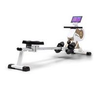 Capital Sports Rameur magnétique Stream M1 - Rail 105 cm, écran LCD, 8 niveaux - Blanc