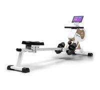 Rameur magnétique - Capital Sports Stream M1 - 105 cm - Ecran LCD - 8 niveaux - Blanc