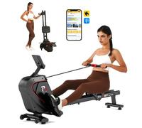 Rameur Magnétique D'appartement - Raoo Min - Capacité 150kg - 16niveaux De Résistance -Ecran Led ¿Compatible App - Support Portable Multicolore