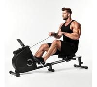 Rameur magnétique Haut de Gamme pour la Maison - Résistance silencieuse à 8 Niveaux, rameur Pliable d'une capacité de 300 LB avec Support de Tablette et Deux Modes de Stockage