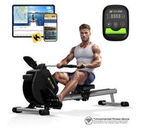 Rameur magnétique pliable ST-X8 - 16 niveaux de résistance - Écran LCD - Charge max. 120 kg - Gris/Vert - SportTronic