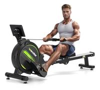 Rameur magnétique Wenoker Pliable pour la Maison, capacité de Poids de 160 kg, Silencieux et Lisse avec Support de Tablette pour écran LCD et Coussin de siège Confortable