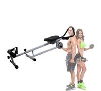 Rameur Pliable 4-en-1, Rameur Multifonctionnel Silencieux, Machine Aviron Abdos, Réglable 12 Niveaux, Rameur Compact Gain De Place, pour Maison Appartement Salle De Gym