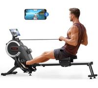 Rameur Pliable Appartement - Freinage Magnétique - 16 Niveaux de résistance - Silencieux - Capacité Maximale 120KG - Ecran LCD