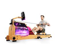Rameur Premium Sportstech pour la Maison avec écran Tactile, Marque Allemande, appli avec Cours & entraînements, rameur Pliable avec Technologie LED, sRow
