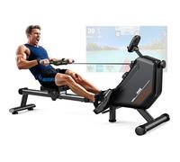 Rameur résistance magnétique - METTLEMATIC - Modèle standard - Bluetooth Kinomap - 16 niveaux - LCD