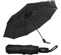 Ramfolding Travel Umbrella, Automatic Open & Close Ergonomic Handle, Golf Umbrella 10 Ribs Brolly Portable Slim Strong Lightweight Umbrella,