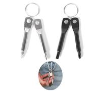 RAMGLYO 2 Mini Tournevis Cruciformes Compacts, Petit Tournevis Noir & Argent, Tête Précise et Prise Ergonomique, Outil Compact pour Réparations Précises