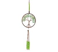 RAMGLYO Arbre de Vie, Suspension pour Rétroviseur Intérieur, Pierres 7 Chakras, Cristaux de Guérison, Accessoire Voiture Intérieur, Reiki, Porte-Bonheur, Méditation, Décoration pour Fenêtre (B)