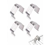 RAMGLYO Lot de 4 Clips Sonde de Température, Acier Inoxydable Multi-Ouvertures Universel pour BBQ, Four, Smoker - Mesure Précise & Stable.