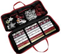 Ramgrand Rouleau De Papier Cadeau De Noël En Tissu Noir 82 X 34 X 13 Cm