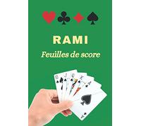RAMI Feuilles de score: Carnet de scores à remplir pour noter les points de chaque joueur - Idéal pour vos parties de cartes entre amis ou en famille