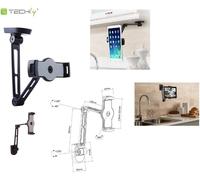 Ramię ścienne do tabletu Techly 4,7-12,9" regulowane, czarne Techly