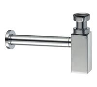 Raminex Square Siphon 32cm avec rosace incluant tube mural Laiton Chrome 510000