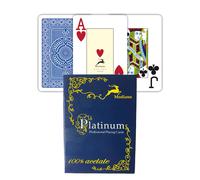 Ramino Acetato 2 Jumbo Index Bleu Jouer Cartes Jeu Plastique Modiano Italie Neuf