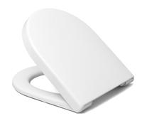 Ramm Abattant de WC compatible avec Duravit Me By Starck - Abattant de WC en Duroplast antibactérien - Couvercle de toilette avec système d'abaissement automatique Soft Close