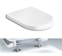Ramm Siège de toilette Soft Close, en Duroplast antibactérien, antidérapant, fermeture rapide, facile à nettoyer, couvercle de toilette pour Roca Nexo, blanc