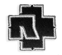 Rammstein Écusson Aufnäher "Logo", 7,5 x 7,5 cm, produit officiel du groupe
