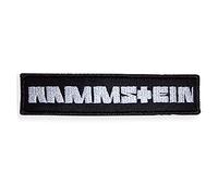 Rammstein Écusson Aufnäher "Rammstein", 12,8 x 2,9 cm, produit officiel du groupe