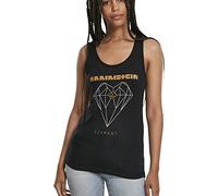 Rammstein Ladies Diamant Tanktop Débardeur, Noir (Black 00007), Small Femme