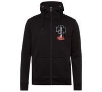 Rammstein Veste à capuche soleil noire, avec fermeture éclair et imprimé multicolore sur la poitrine et le dos
