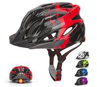 RaMokey Casque de vélo léger pour Enfants, garçons et Filles de 3 à 15 Ans, Enfants Casque de vélo de Montagne avec feu arrière, Cadran réglable, visière Amovible (48-56 cm) (Vert)