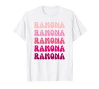 Ramona Retro Stack Design T-Shirt, Homme, Blanc, 4XL