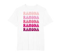 Ramona Retro Stack Design T-Shirt, Homme Grandes Tailles, Blanc, 4X Tall