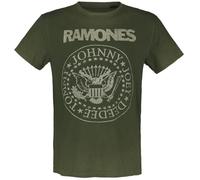Ramones Crest Homme T-Shirt Manches courtes vert 100% Coton Regular