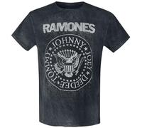 Ramones Hey Ho Let's Go Homme T-Shirt Manches Courtes Noir 100% Coton Regular/Coupe Standard