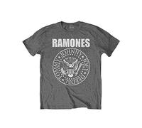 Ramones Kids T Shirt Presidential Seal Nouveau Officiel Charcoal Gris (Ages Size Large (9/10 yrs