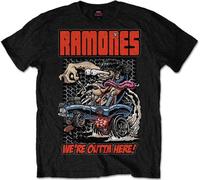 Ramones - "Outta Here" T-shirt unie homme/femme RO1210 (S) (Noir)