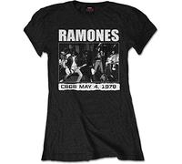 Ramones - T-Shirt # L Black Femmina # CBGB 1978 [Import]