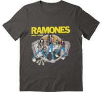 Ramones - "Road to Ruin" T-Shirt für Herren/Damen Uni RO1381 (XXL) (Anthrazit)