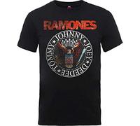 Rocksax T-shirt Ramones Vintage Eagle Seal Unisexe Noir Taille M Import