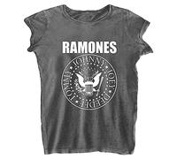 Ramones - T-Shirt # M Grey Femmina # Presidential Seal [Import]