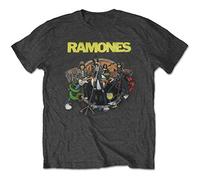 Ramones - Ramones T Shirt Road to Ruin Band Logo Nouveau Officiel Homme Charcoal Gris Size M
