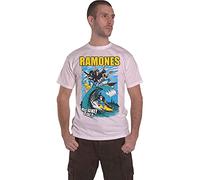 Ramones T-shirt Rockaway Beach Maillot à manches courtes pour homme - Blanc - Medium