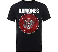 Ramones - T-Shirt # S Black Unisex # Red Fill Seal [Import]