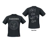 Ramones - T-Shirt # XL Unisex Black # Seal Hey Ho [Import]