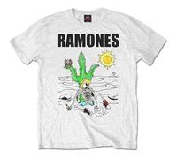 Ramones - T-Shirt # XL White Unisex # Loco Live [Import]