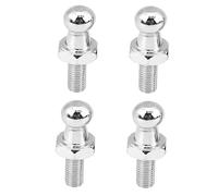 Ramor Strutz Lot de 4 boulons à tige sphérique argentés pour vérins à gaz, couvercle de coffre, hayon ou capot. Boule de 10 mm, filetage de 15 mm de long, filetage M8.