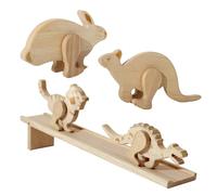 Ramp Inertia Animals - Ensemble De Jeu Avec Animaux En Bois Roulant En , Jouets Pour | Modèles D'animaux Avec Piste De Glissière Inertielle, Jouets Éducatifs Pour Le Voyage Du Mo