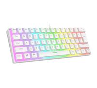 Rampage RADIANT K11 White Type-C Connected RGB Pudding Keyboard US Layout Red Switch Gaming Keyboard