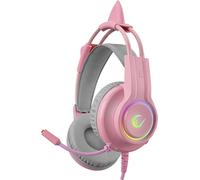 Rampage RM-K91 X-CATTY casque filaire 7.1 RGB avec microphone, rose