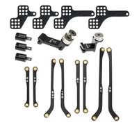 RampCrab Lot de 4 maillons pour AX24, extension avant 6 mm, extension arrière 18, ensemble de maillons en acier inoxydable, pièces de mise à niveau pour AX24 XC-1, accessoires de mise à niveau de