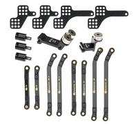 RampCrab Lot de 4 maillons pour AX24, extension avant 6 mm, extension arrière 18, ensemble de maillons en laiton, pièces de mise à niveau pour AX24 XC-1, accessoires de mise à niveau de voiture sur